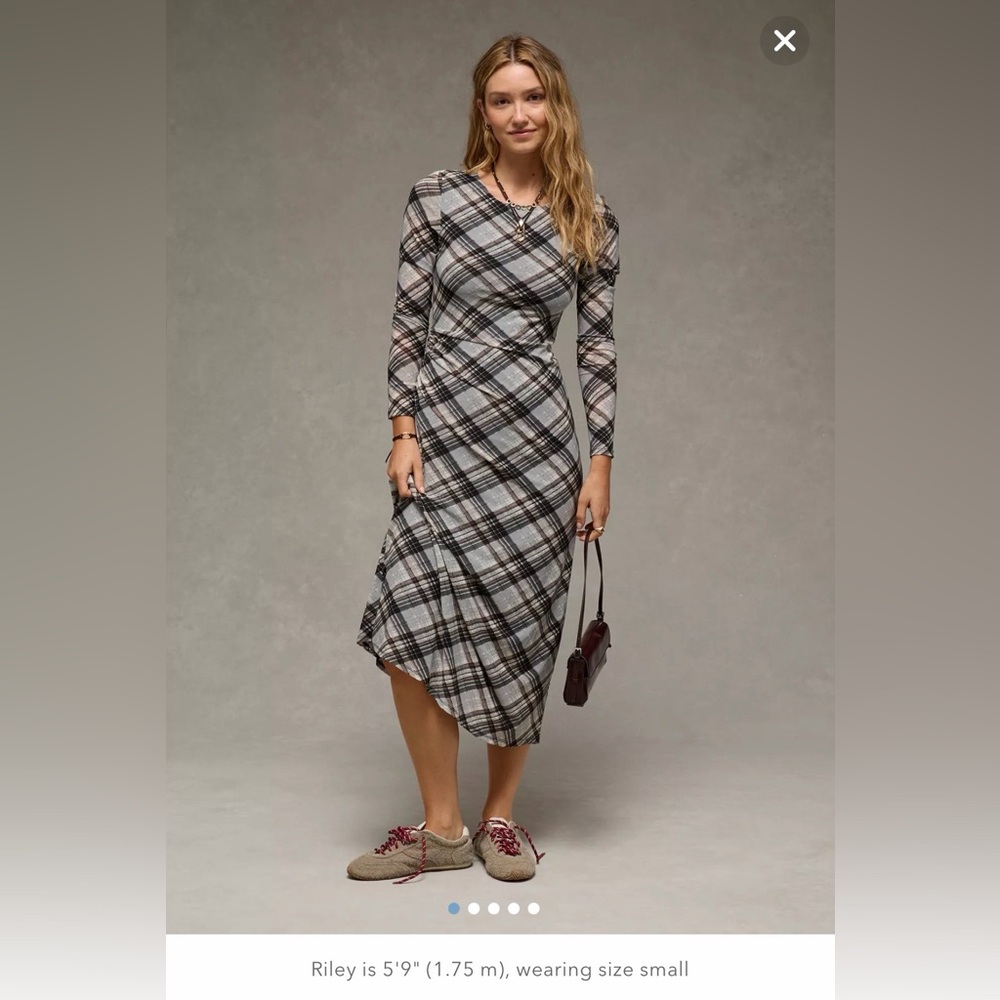 AE NWT Asymmetrical Hem Midi Dress- Small